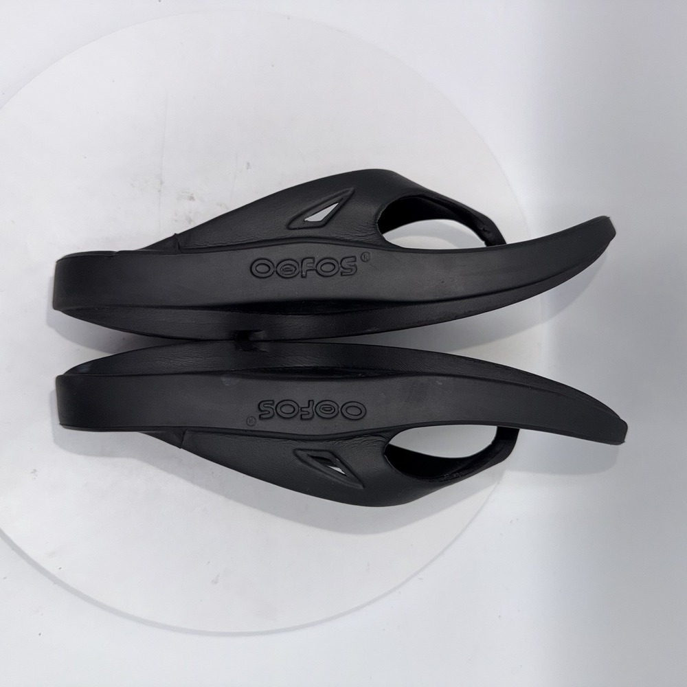 OOFOS Sandals Womens Size 7 Black OOriginal Thong Flip Flop Recovery Comfort - Picture 4 of 8
